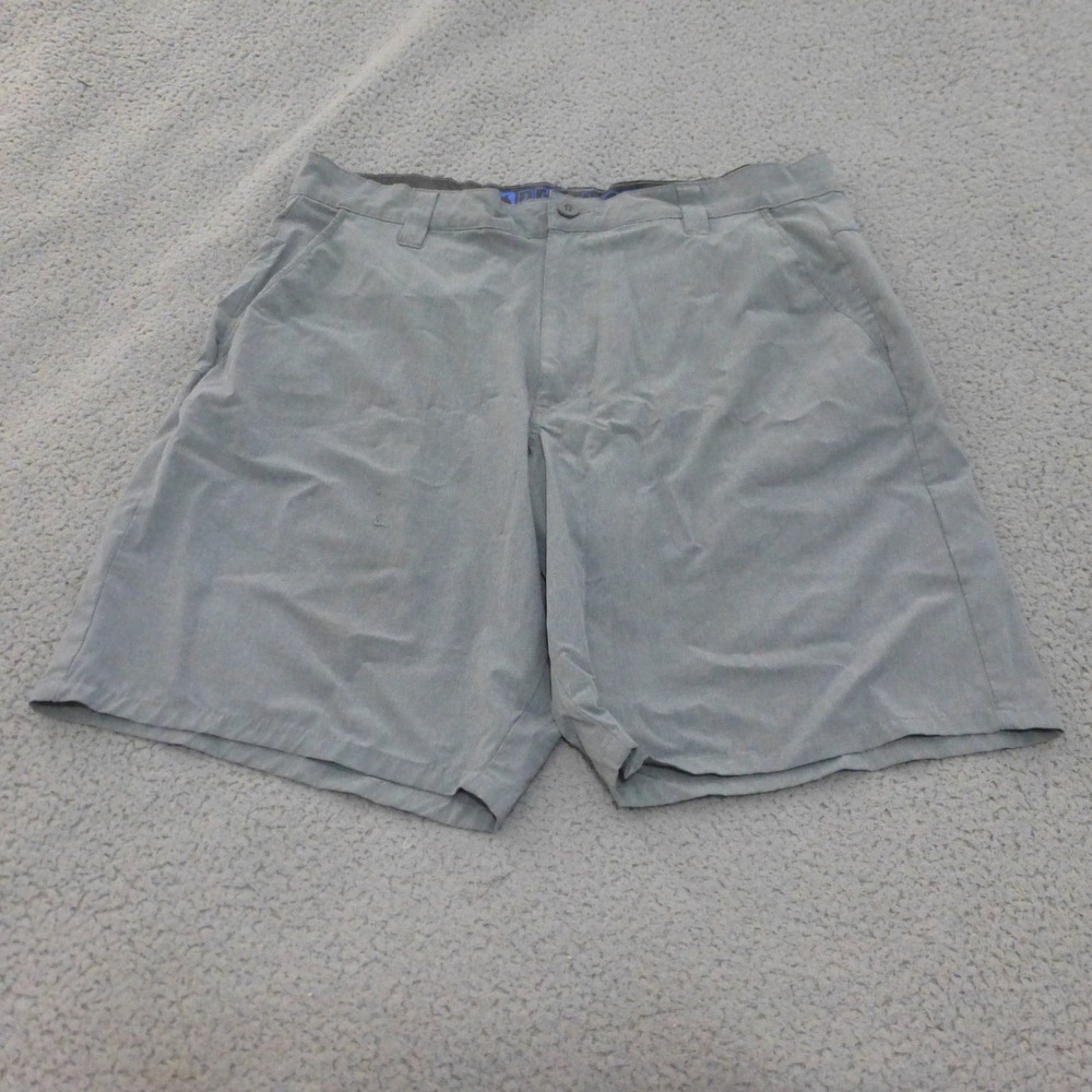 Reel Legends Shorts Mens 36 Gray Performance Hybrid Quick Dry Heathered Casual